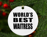 World's Best Waitress - Circle Ornament