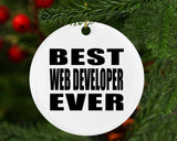 Best Web Developer Ever - Circle Ornament