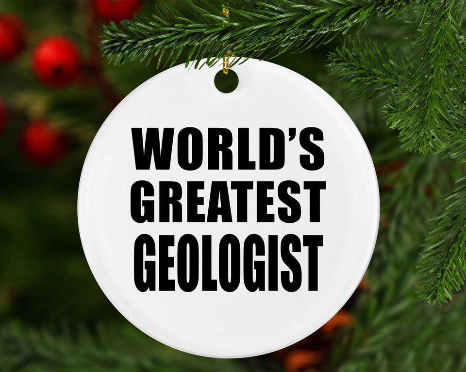 World's Greatest Geologist - Circle Ornament