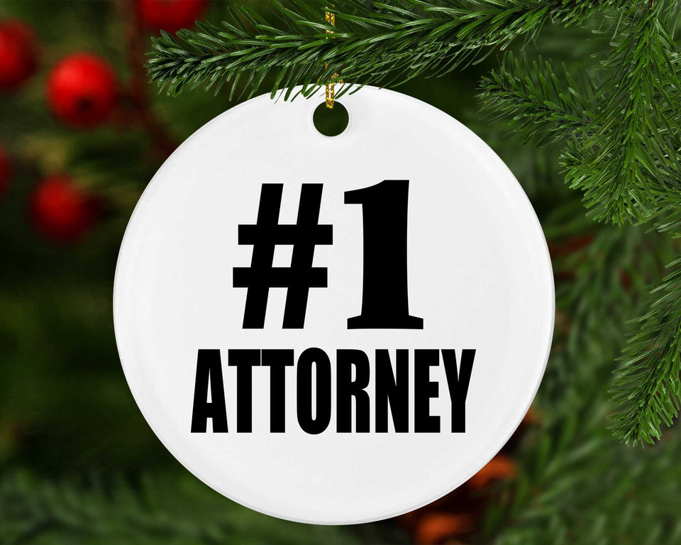 Number One #1 Attorney - Circle Ornament