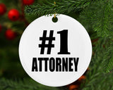 Number One #1 Attorney - Circle Ornament