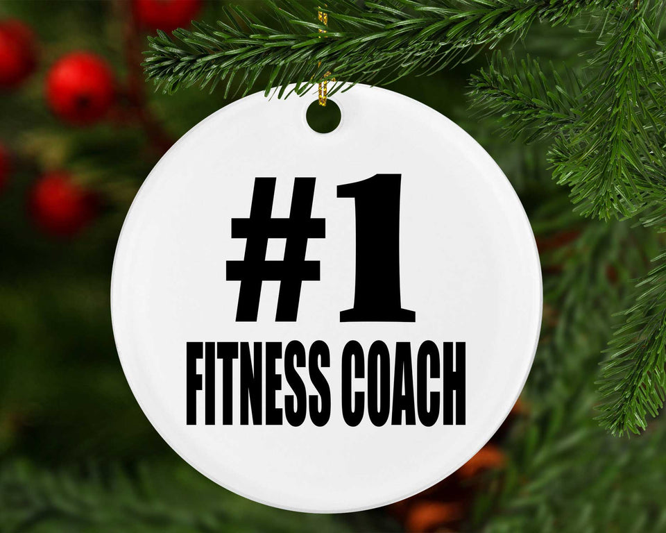 Number One #1 Fitness Coach - Circle Ornament
