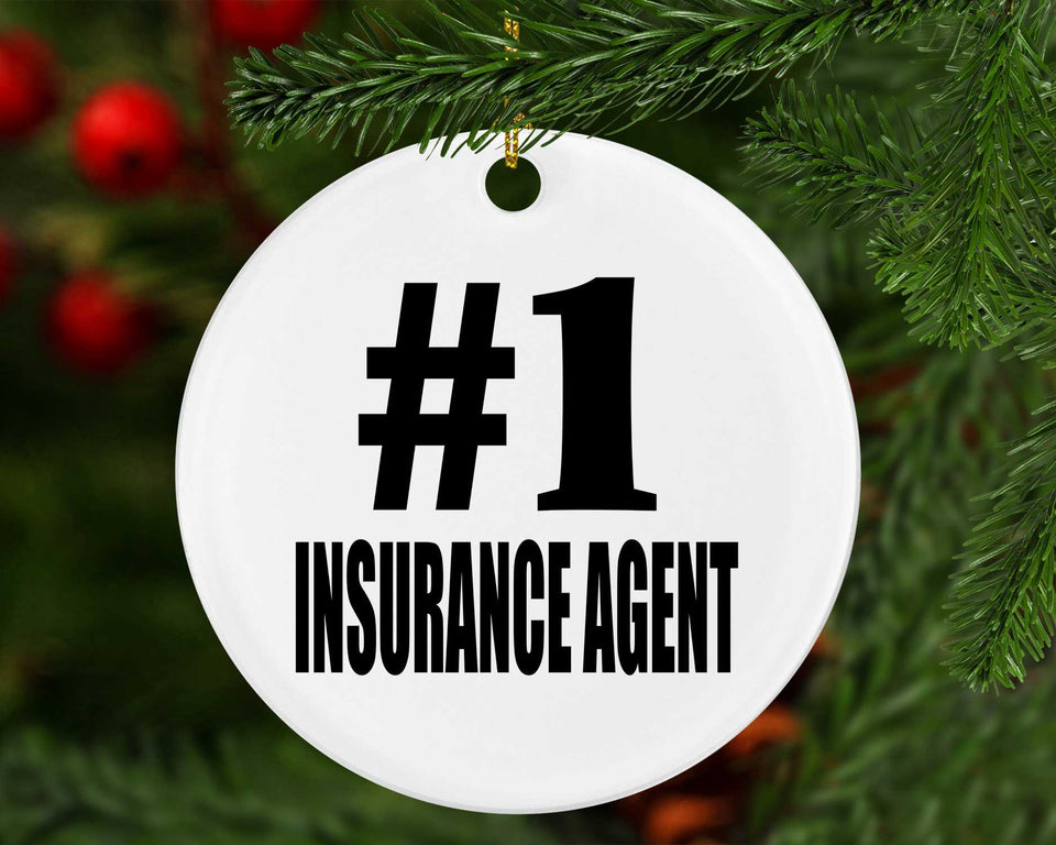 Number One #1 Insurance Agent - Circle Ornament