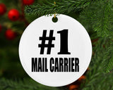 Number One #1 Mail Carrier - Circle Ornament