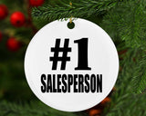Number One #1 Salesperson - Circle Ornament