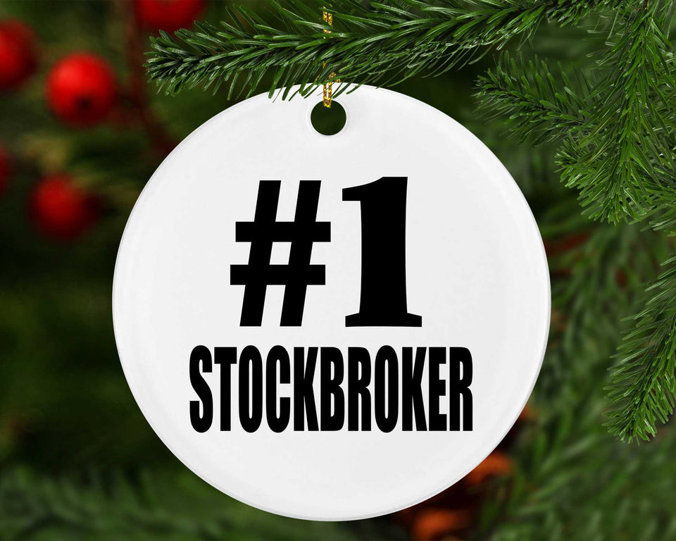Number One #1 Stockbroker - Circle Ornament