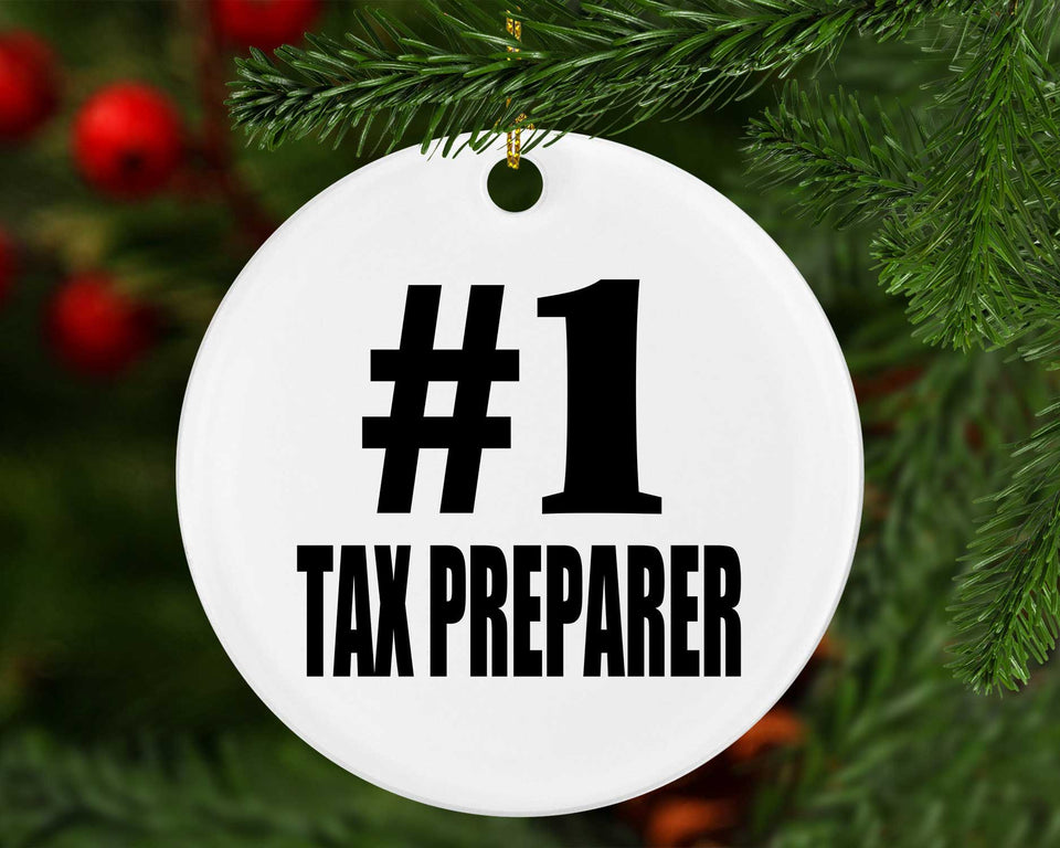 Number One #1 Tax Preparer - Circle Ornament