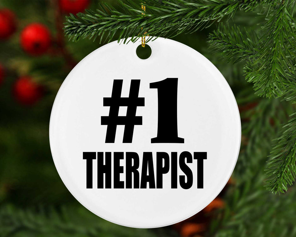 Number One #1 Therapist - Circle Ornament
