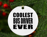 Coolest Bus Driver Ever - Circle Ornament