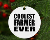 Coolest Farmer Ever - Circle Ornament