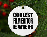 Coolest Film Editor Ever - Circle Ornament