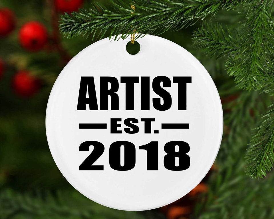 Artist Established EST. 2018 - Circle Ornament