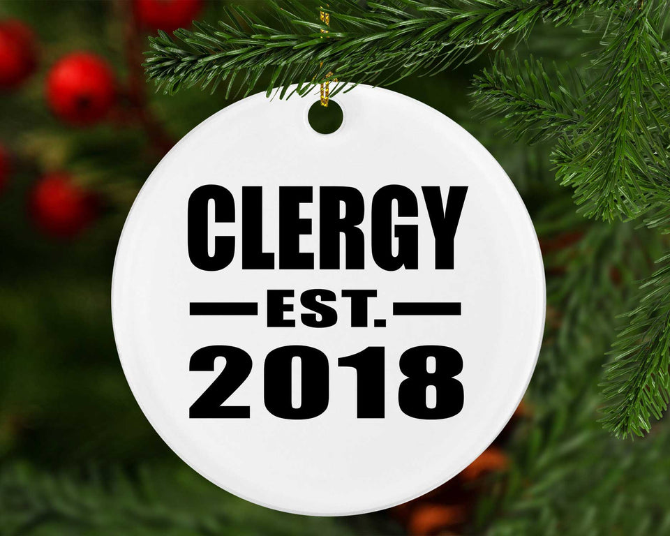 Clergy Established EST. 2018 - Circle Ornament