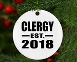 Clergy Established EST. 2018 - Circle Ornament