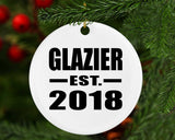 Glazier Established EST. 2018 - Circle Ornament