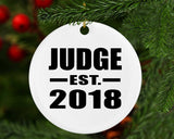 Judge Established EST. 2018 - Circle Ornament