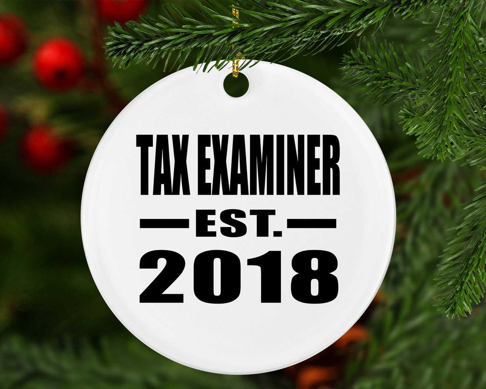 Tax Examiner Established EST. 2018 - Circle Ornament