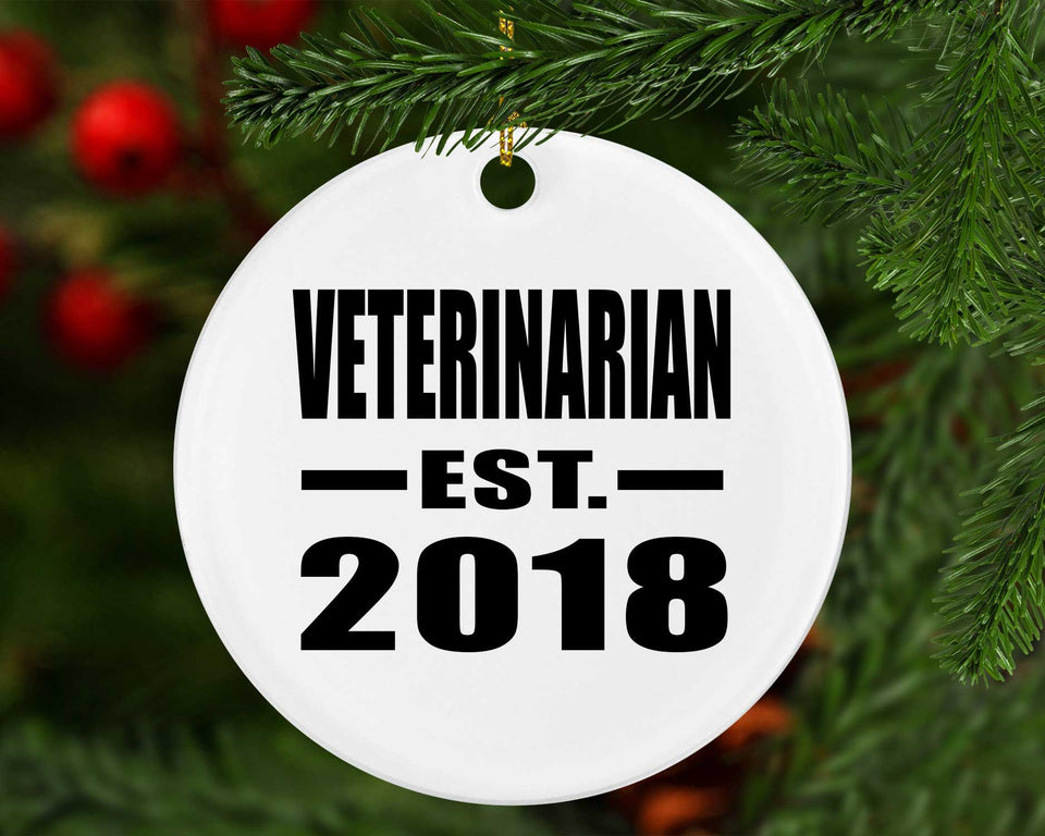 Veterinarian Established EST. 2018 - Circle Ornament