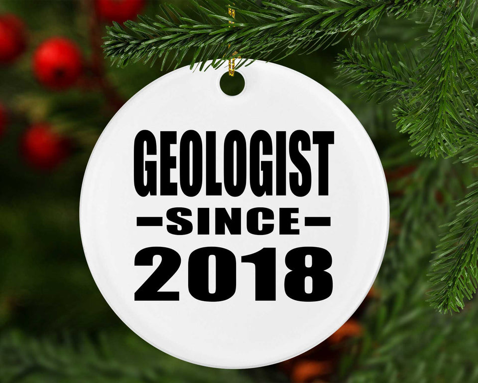 Geologist Since 2018 - Circle Ornament