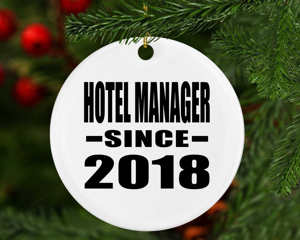 Hotel Manager Since 2018 - Circle Ornament