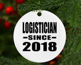 Logistician Since 2018 - Circle Ornament