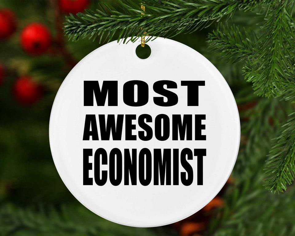 Most Awesome Economist - Circle Ornament