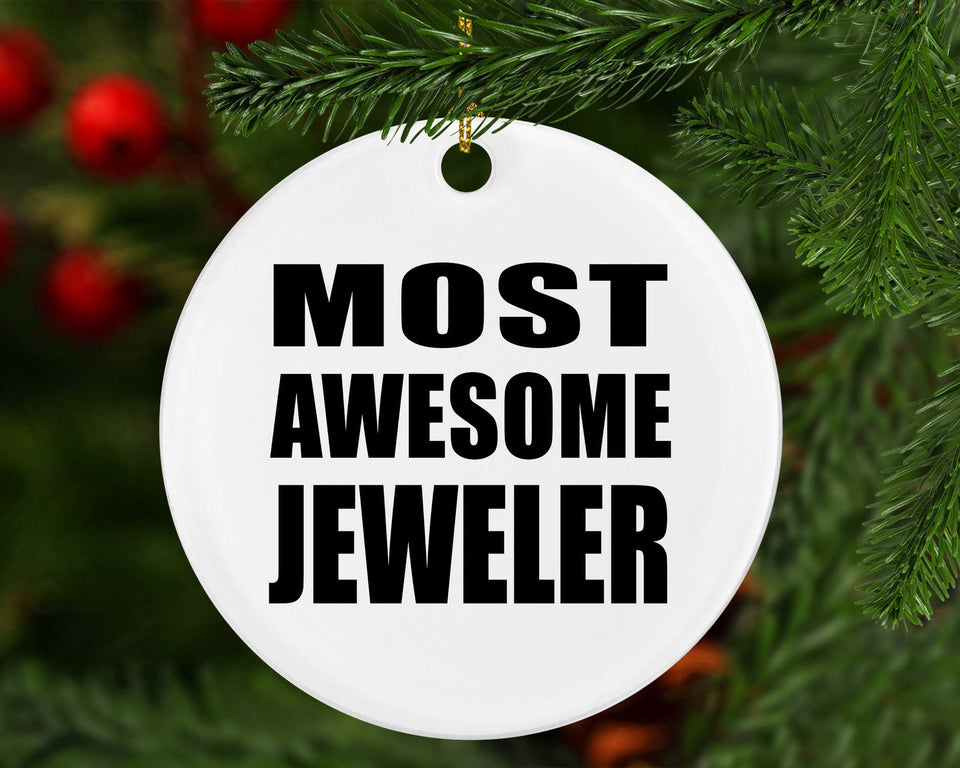 Most Awesome Jeweler - Circle Ornament