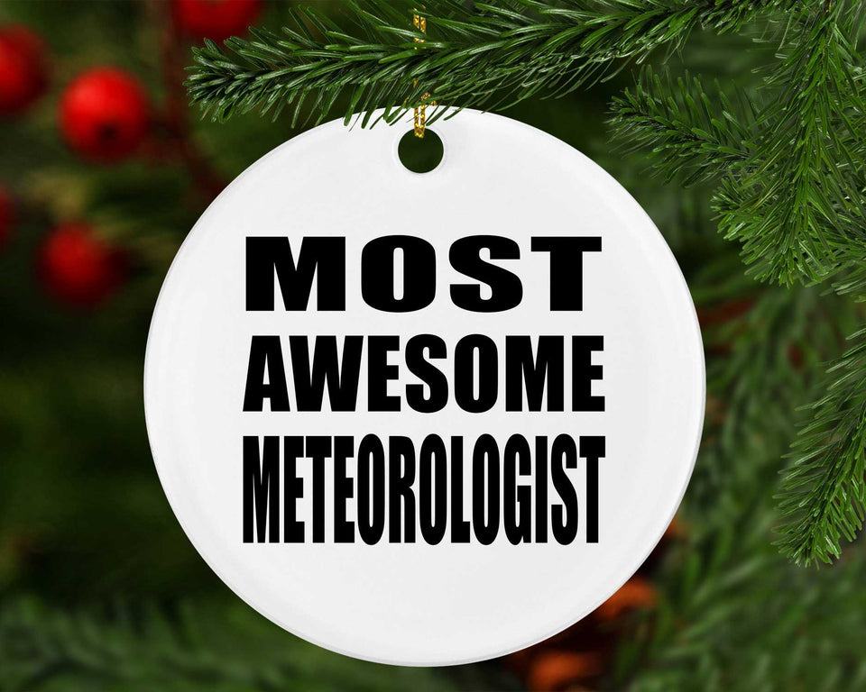 Most Awesome Meteorologist - Circle Ornament