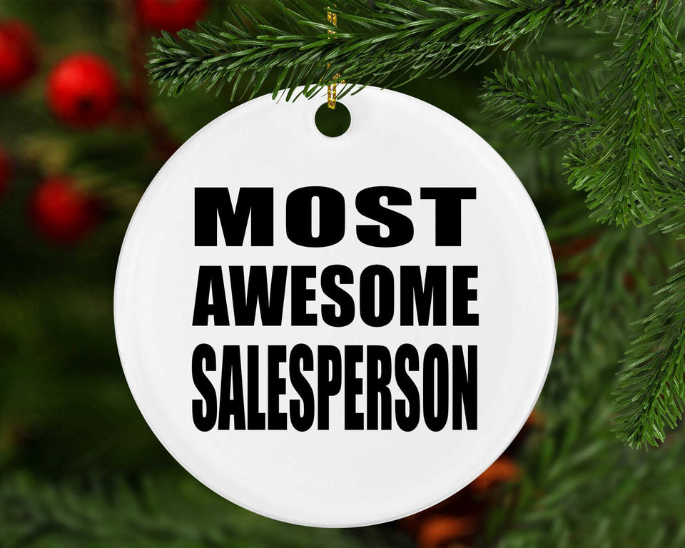 Most Awesome Salesperson - Circle Ornament