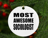 Most Awesome Sociologist - Circle Ornament