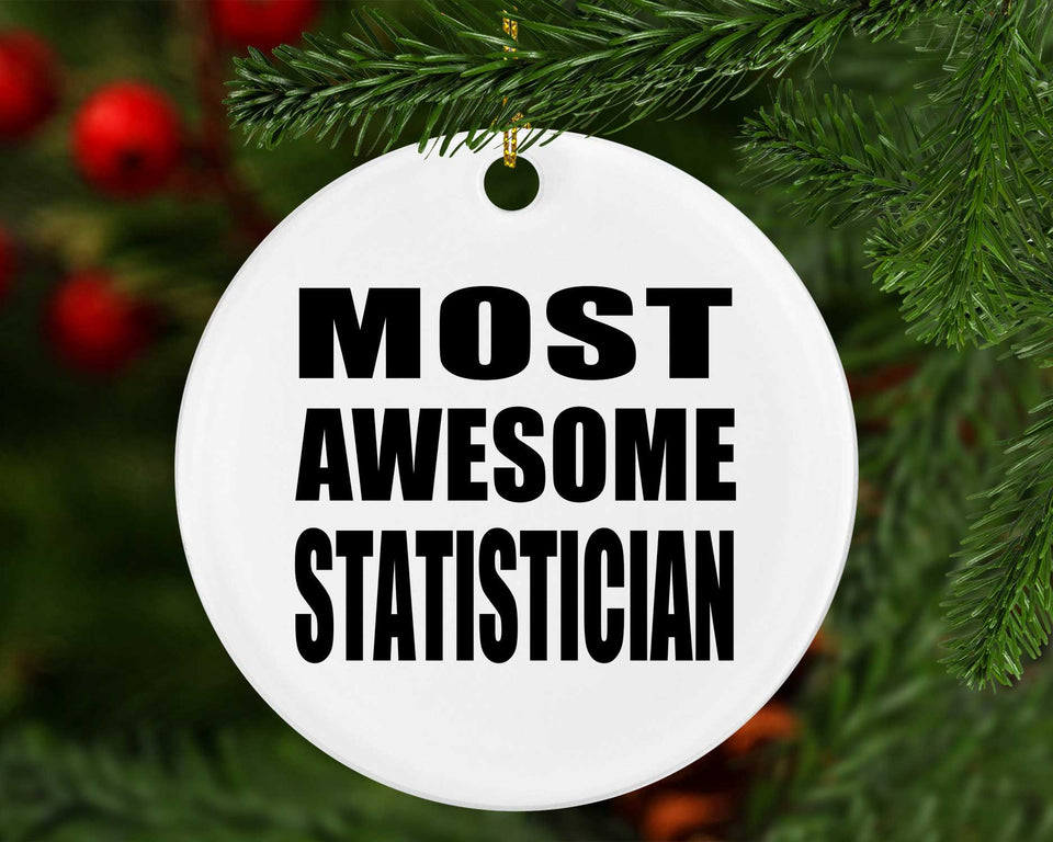 Most Awesome Statistician - Circle Ornament