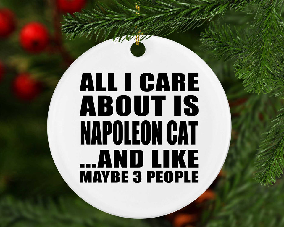 All I Care About Is Napoleon Cat - Circle Ornament