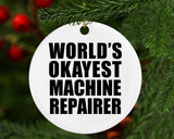 World's Okayest Machine Repairer - Circle Ornament