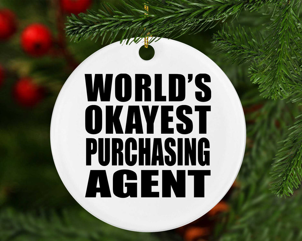 World's Okayest Purchasing Agent - Circle Ornament