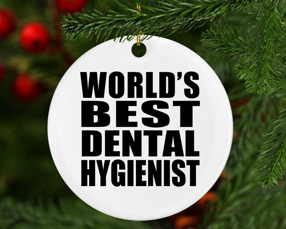 World's Best Dental Hygienist - Circle Ornament