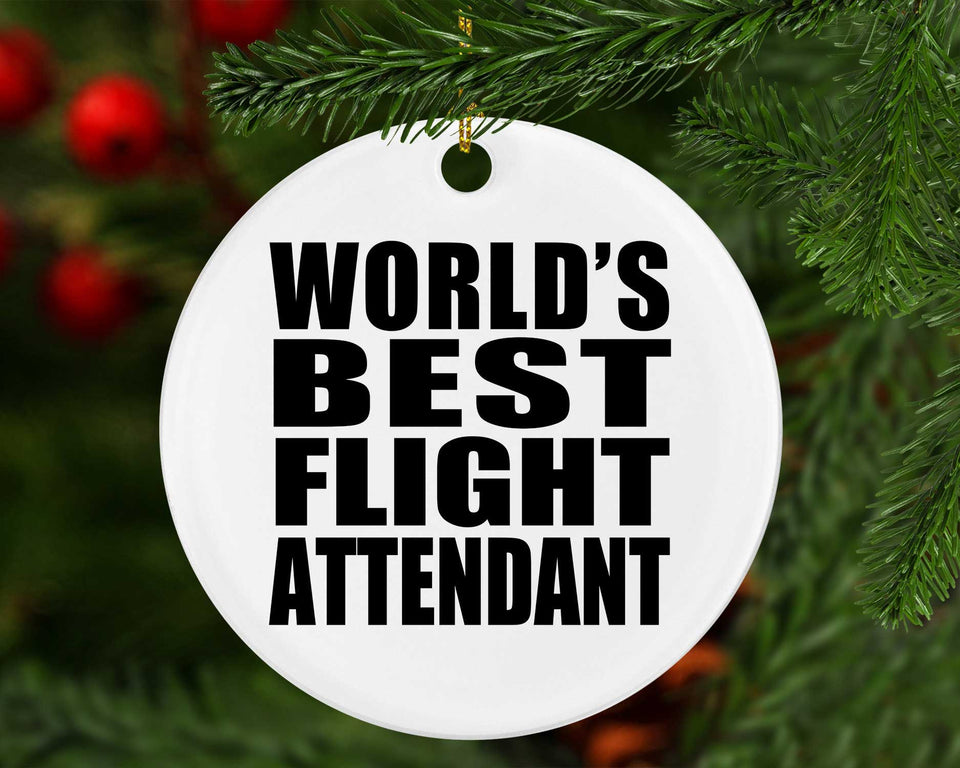 World's Best Flight Attendant - Circle Ornament