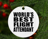 World's Best Flight Attendant - Circle Ornament