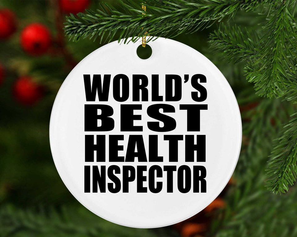 World's Best Health Inspector - Circle Ornament