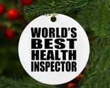 World's Best Health Inspector - Circle Ornament
