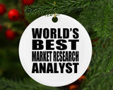 World's Best Market Research Analyst - Circle Ornament