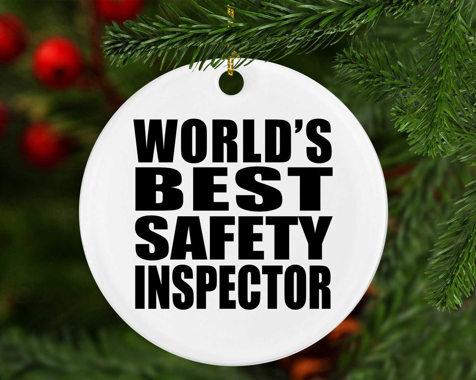 World's Best Safety Inspector - Circle Ornament