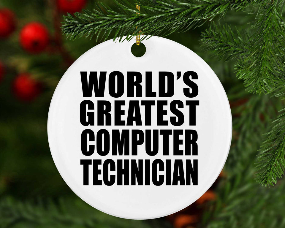 World's Greatest Computer Technician - Circle Ornament
