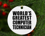 World's Greatest Computer Technician - Circle Ornament