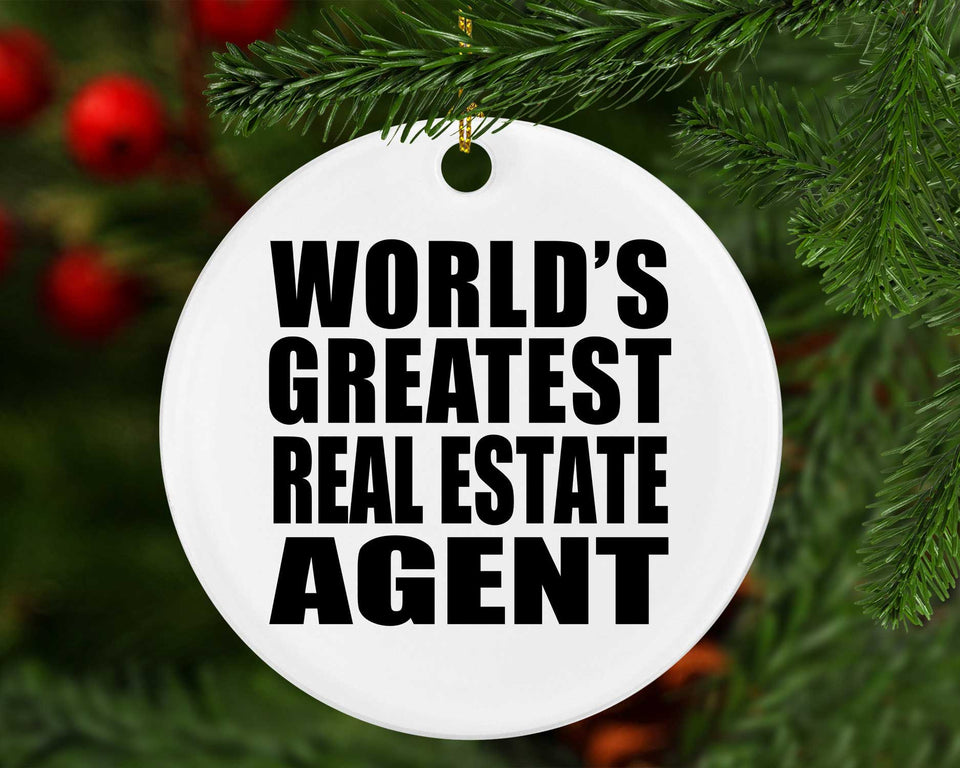 World's Greatest Real Estate Agent - Circle Ornament