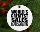 World's Greatest Sales Representative - Circle Ornament