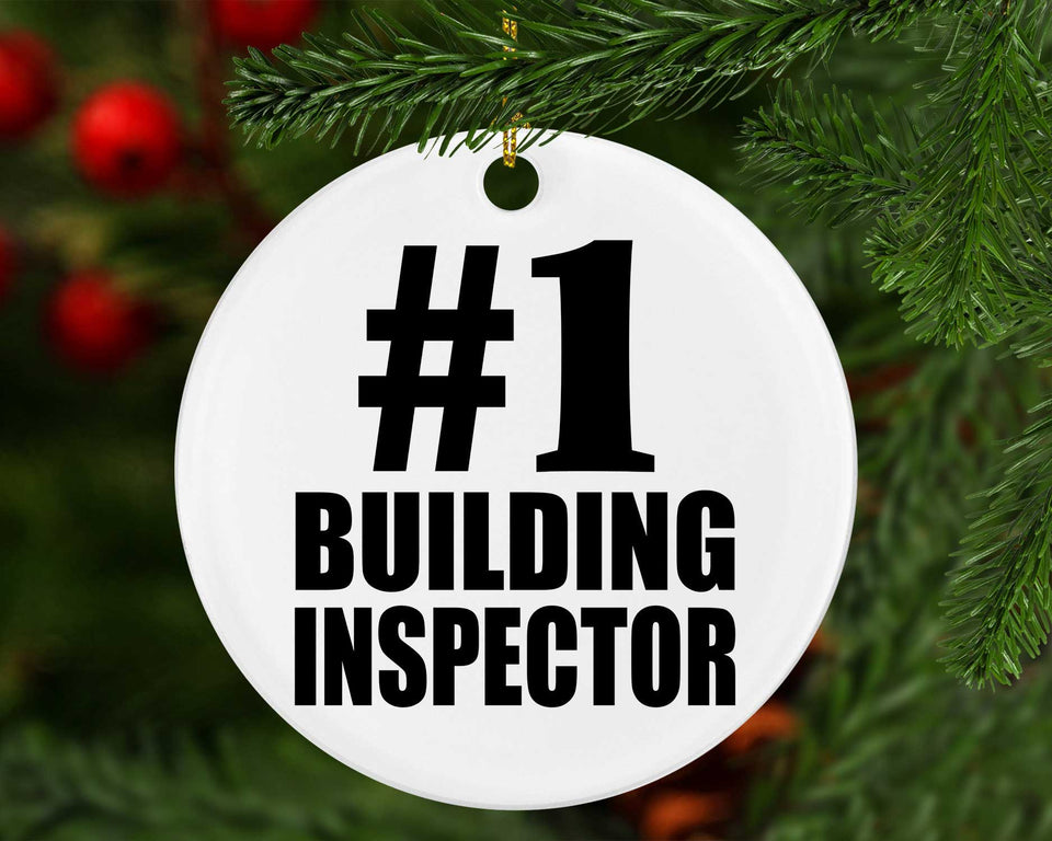 Number One #1 Building Inspector - Circle Ornament