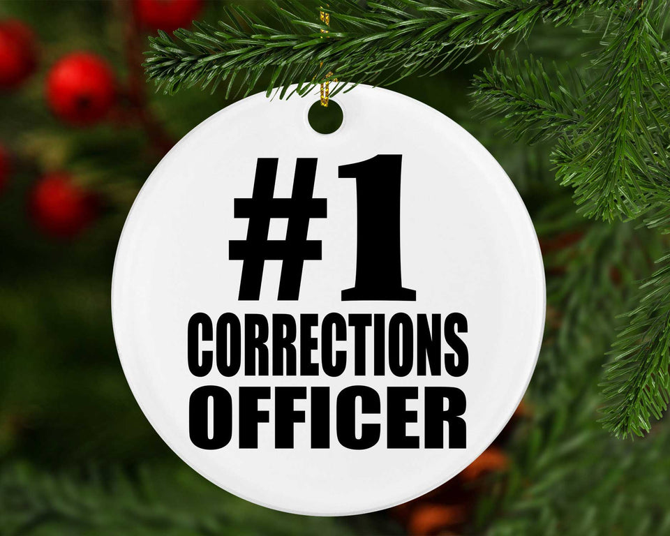 Number One #1 Corrections Officer - Circle Ornament