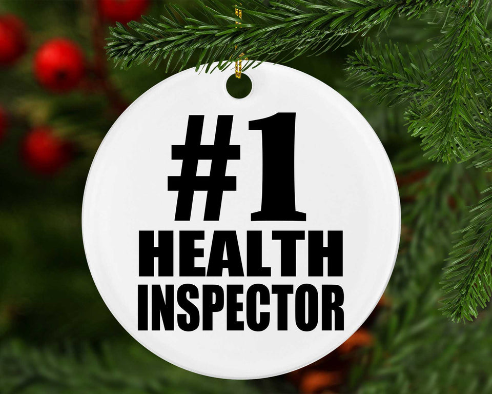 Number One #1 Health Inspector - Circle Ornament