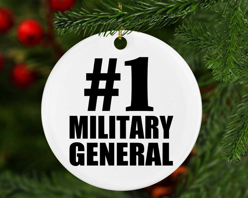Number One #1 Military General - Circle Ornament