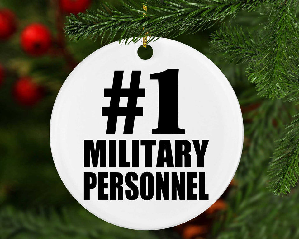 Number One #1 Military Personnel - Circle Ornament